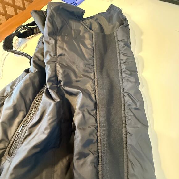 Y2K Snuggler Black Ski Overalls Women’s 14 Puffer Nylon Snow Bibs Retro - Picture 5 of 10